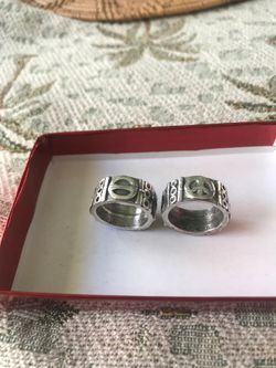 Two Sterling Silver Hippie Rings