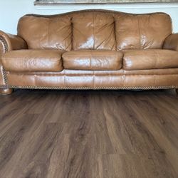 Brown Leather Couch Set
