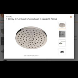 8" Replacement Shower Head Brushed Nickel .... CHECK OUT MY PAGE FOR MORE ITEMS