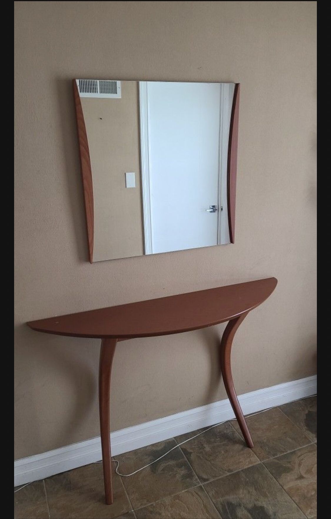 Entry way table and mirror