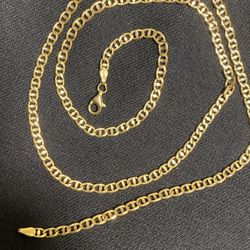 14k Yellow Gold Mariner Chain 