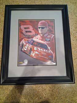 Dale Earnhardt Jr Racing Reflection 10x13 Photo 19x24 Frame.