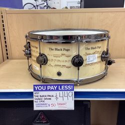  No The Black Page Snare Drum With Case 
