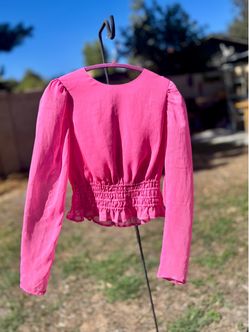 Pink Smocked Blouse