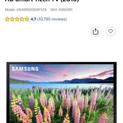 Samsung 40” Smart TV