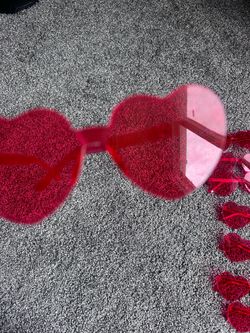 Pink heart glasses