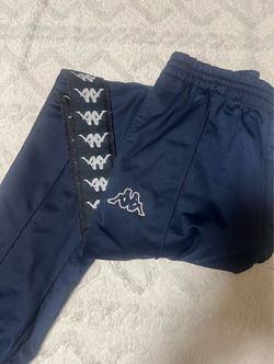 Kappa Navy Track Pants with Side Tape
