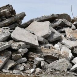 demolished concrete for filling
