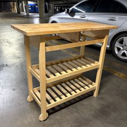 IKEA Kitchen Cart / Rolling Table With Wheels