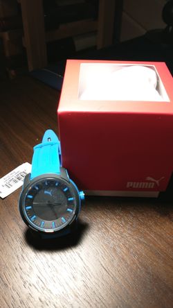 Puma Watch, Japan movement new, rubber black/blue