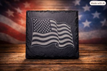 Custom slate engraved coasters set of 4