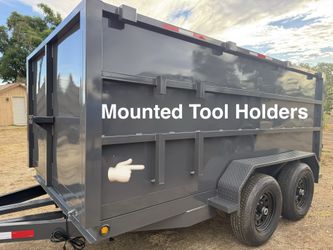 🔥New 8x4x12 Smooth Walls Hydraulic Dump Trailer With Diamond Fenders & Mounted Tool Holders 🔥