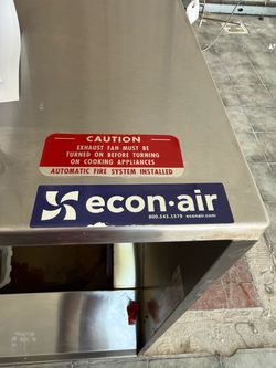 10 ft Econ-Air Stainless Steel Commercial Kitchen Hood