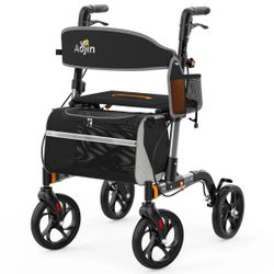 Walkers for Seniors, Rollator Walker with Seat, 350 lb Weight Capacity#3347PT2