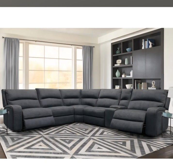 Microfiber Electric Sectional