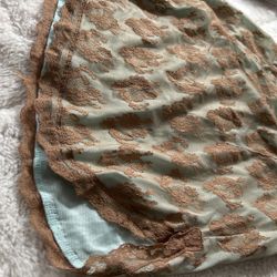 Silky Lace Skirt with Slit On Side 