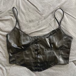 Faux Leather Cami 