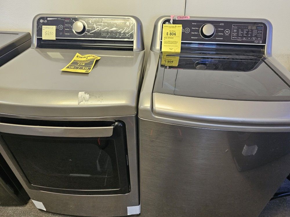 LG Topload Washer And Electric Dryer