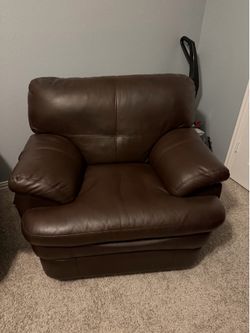 Faux leather deep reclining rocker chair