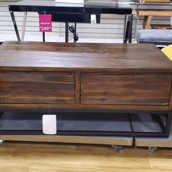 4 Drawers Wood Coffee Table