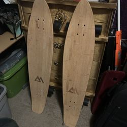 Two Magneto  44” Kicktail Longboard Skateboards $100