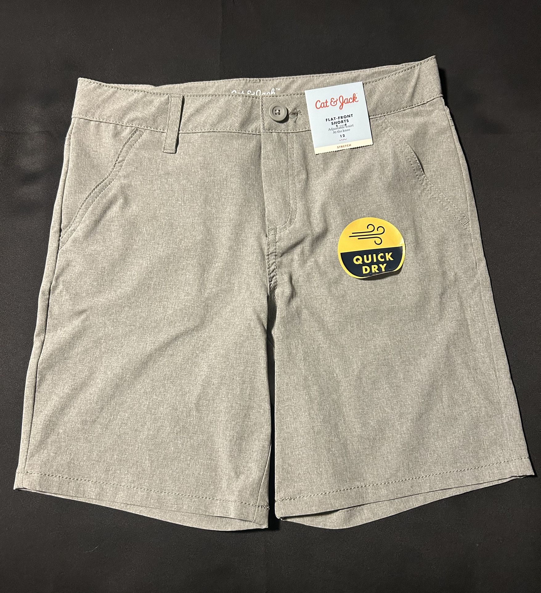 Cat And Jack Boys Chambray Denim Shorts Size 12 Gray