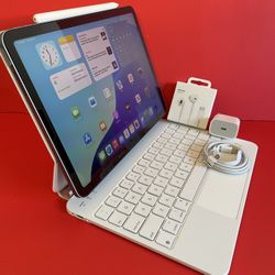 Apple IPad Air 4th Generation (10.9” Liquid Retina/ 2020 Model) 64GB with keyboard case, stylus pen & Accessories (256gb $479)