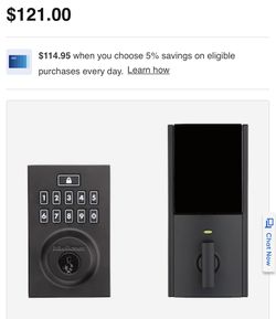 Kwikset  SmartCode 913 Matte Black Single Cylinder Electronic Deadbolt Lighted Keypad