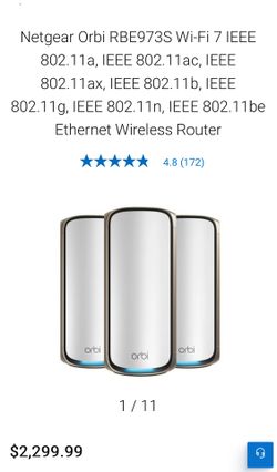 Orbi 970 Series Quad-band WiFi 7 Mesh 3-Pack
