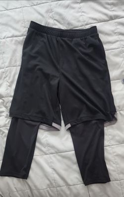 Active Boys' Sports Leggings- 2-in-1 Athletic Shorts XL