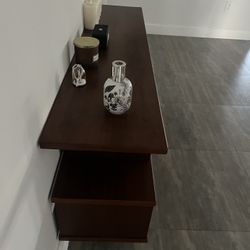 Ashlyn Walnut Brown Wood Bookshelf