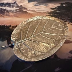 Michael Aram Botanical Leaf Tray Catch All Candle Base Holder