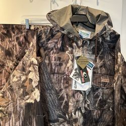 Mossy Oak Hunting Hodgman Camo Men’s Suit Large Brand New With Tags 
