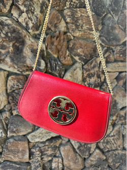 Tory Burch Red Reva Convertible clutch