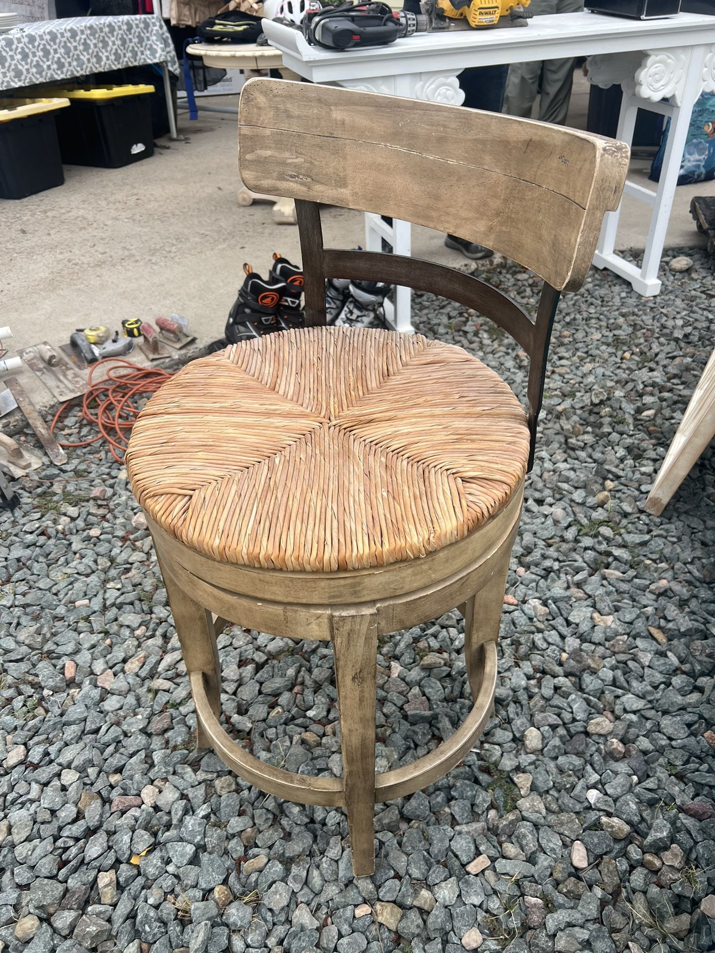 Wooden Swivel Bar Stool
