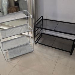 2 pieces Portable shoe rack, multi-layer removable shoe storage rack, organizer shelf for hallway, closet, easy to install and disassemble, lightweigh