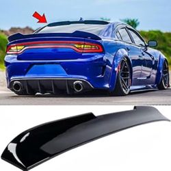 3473M - Rear Window Roof Spoiler Visor Wing ABS Fit for Dodge Charger SRT/GT/RT/SXT/Scat Pack/Daytona 2015-2023 Gloss Black V-Style Lip Exterior Acces