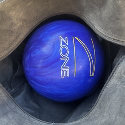 Brunswick Zone Bowling Ball Blue Pearl Marble Swirl