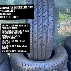 245/65/17 Michelin 98 Tread Life Semi New All Four | Please Ask Me For The Size You Need |