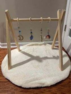 NEW! Wooden Baby Play Gym with Mat