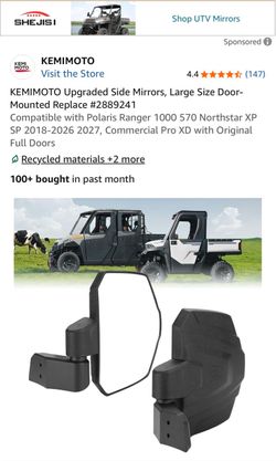Polaris Ranger Side Mirrors