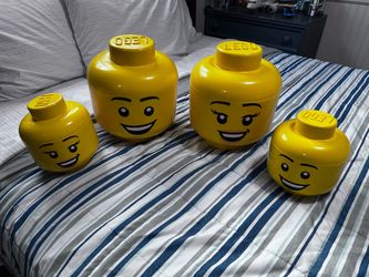4 piece Lego Head Storage Set **NorthEast Bako**