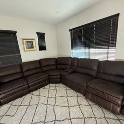 Brown Leather Couch