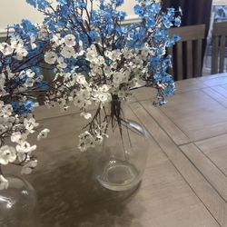 Glass Jug Vases With flowers Set Of 2