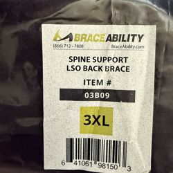 BraceAbility Spine Support LSO Back Brace (3XL) – New