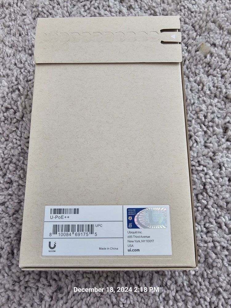 Ubiquiti Networks PoE++ (60W) Adapter (U-PoE++) with Gigabit LAN Connection