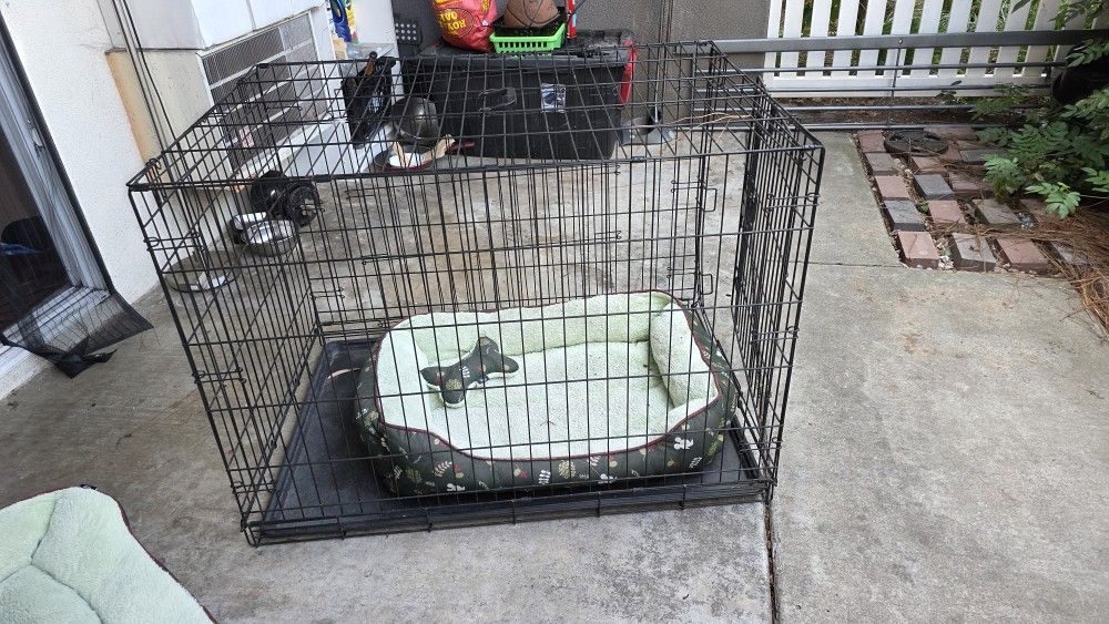 Dog Crate, Folding Portable Outdoor Large