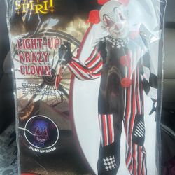 new clown light up kids medium 