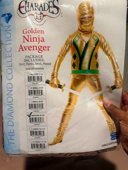 Charades Golden Ninja Avenger Child Costume Medium