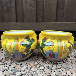 Mexican Talavera Cactus 🌵 Planters, Pottery, Clay Pots.